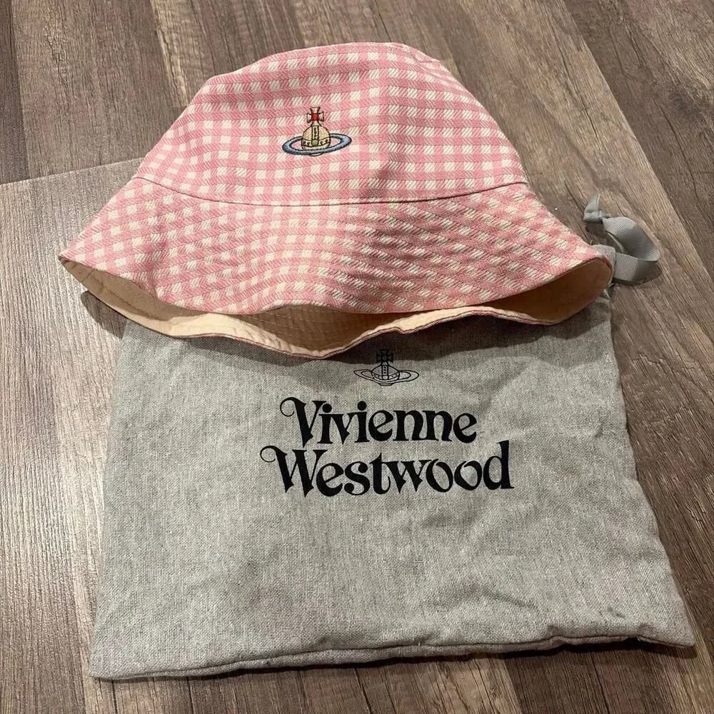 Vivienne Westwood Pink Gingham Bucket Hat